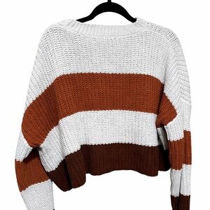 Moon & Madison Ombre Brown Striped Sweater